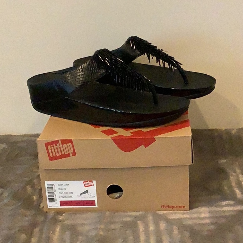 Fitflop Black Sandals with Minimalist Design